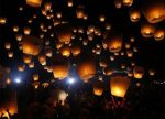Floating paper lanterns