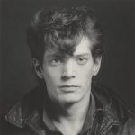 Self-Portrait, negative 1980; print 1990. Robert Mapplethorpe (American, 1946–1989). Gelatin silver print. The J. Paul Getty Museum, Los Angeles, Jointly acquired by The J. Paul Getty Trust and the Los Angeles County Museum of Art. Partial gift of The Robert Mapplethorpe Foundation; partial purchase with funds provided by The J. Paul Getty Trust and the David Geffen Foundation. © Robert Mapplethorpe Foundation