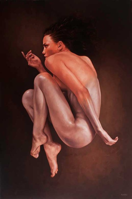 Femme Fatale -- Aaron Nagel, "Drift", 38" x 32", Oil on Canvas