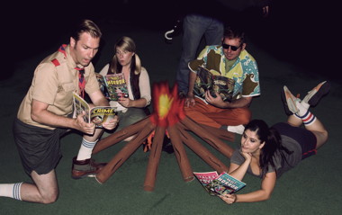 The Captured Aural Phantasy Theater comedy crew of campers.