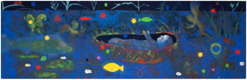 DeLoss McGraw - "Moses (in the Pre-Raphaelite Brotherhood style)" 2014 gouache 24" x 72" unique.