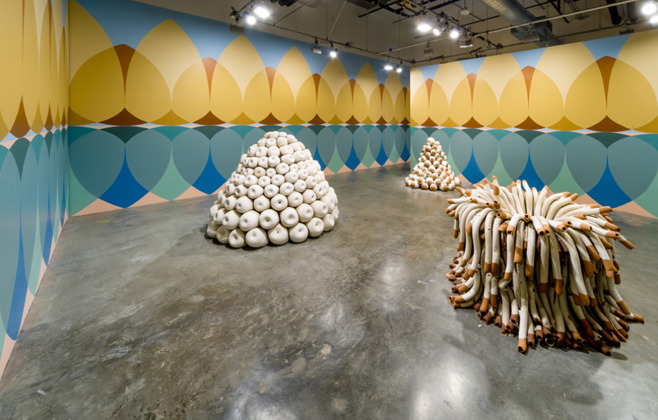 Installation view, Kat Hutter and Roger Lee: Another California Day, April 17–September 11, 2016, Pasadena Museum of California Art, photo © 2016 Don Milici.