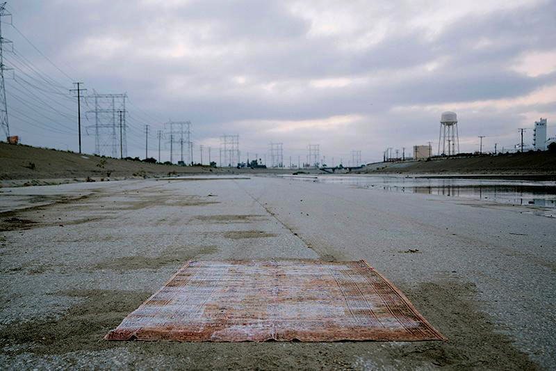odessa (in situ, los angeles river), 2015. Artwork by Cole Sternberg - photographer credit unknown.