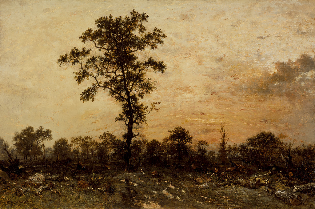 Edge of the Forest, Sun Setting, about 184546, Thodore Rousseau, oil on canvas. Courtesy of the Los Angeles County Museum of Art, purchased with funds provided by the William Randolph Hearst Collection by exchange. Image: www.lacma.org.