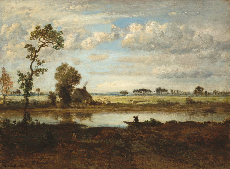 Landscape with Boatman (about 1855-60) by Thodore Rousseau. Credit Thodore Rousseau, via National Gallery of Art, Washington.