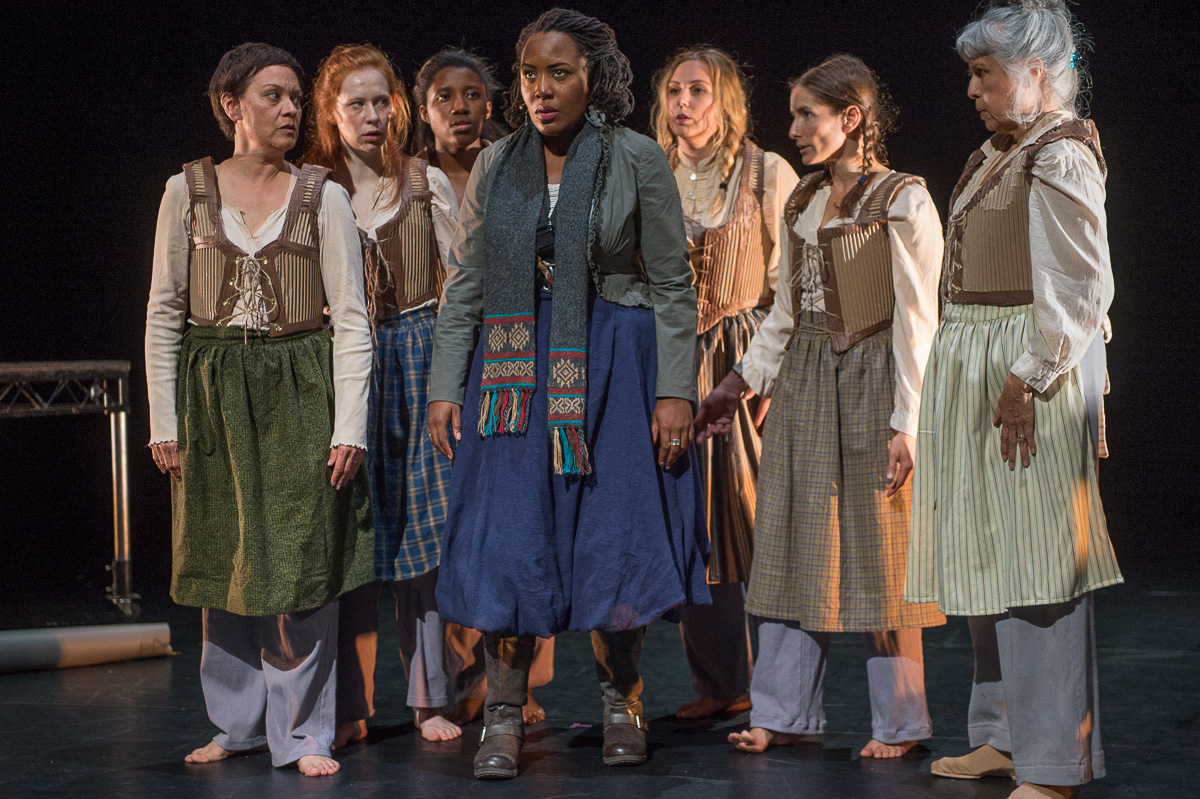 "The Hiddenfolk" with The ICELAND Concert heroine “Vala” (center) played by Cesili Williams. Photo credit: Martha Benedict.