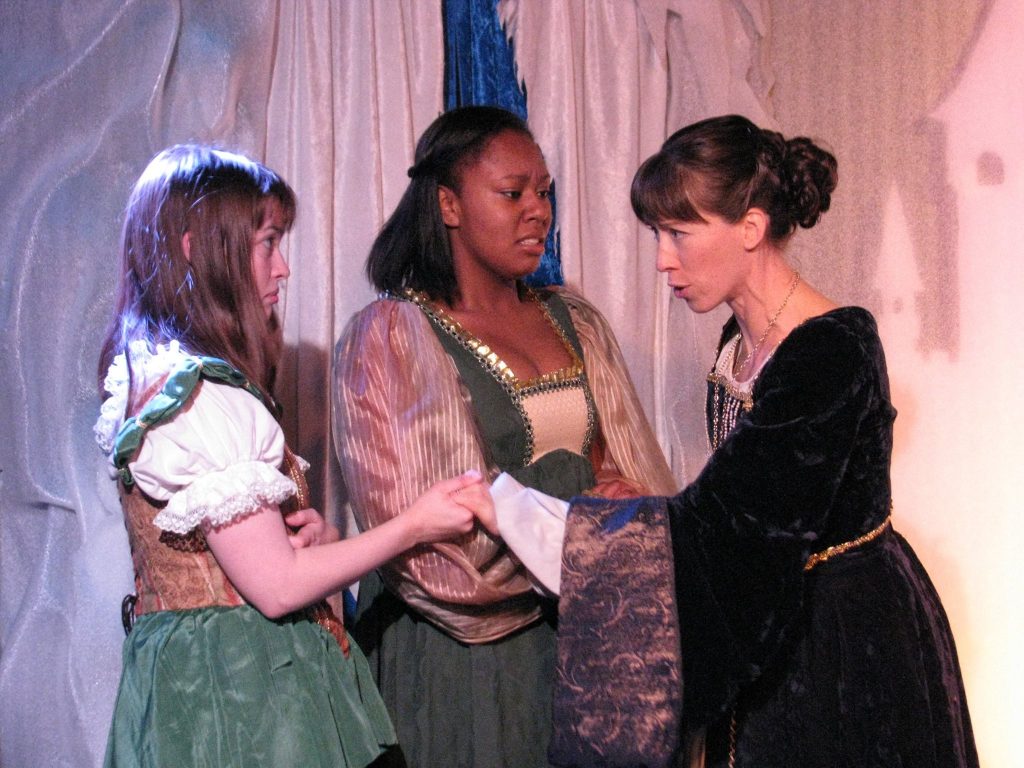 Margaret Elizabeth Kelly, LaRose Washington and Erika Godwin at Archway Studio/Theatre. Photo by Steven Sabel.